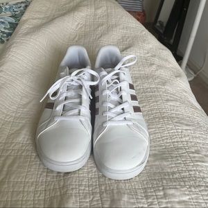 Adidas rose gold sneakers. Sz 6 kids, fits 8 women